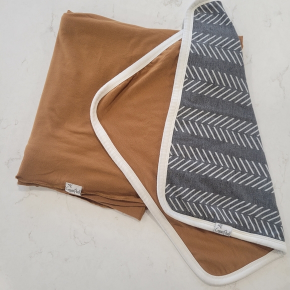 Other - Copper Pearl Swaddle and Burp Cloth Matching Set